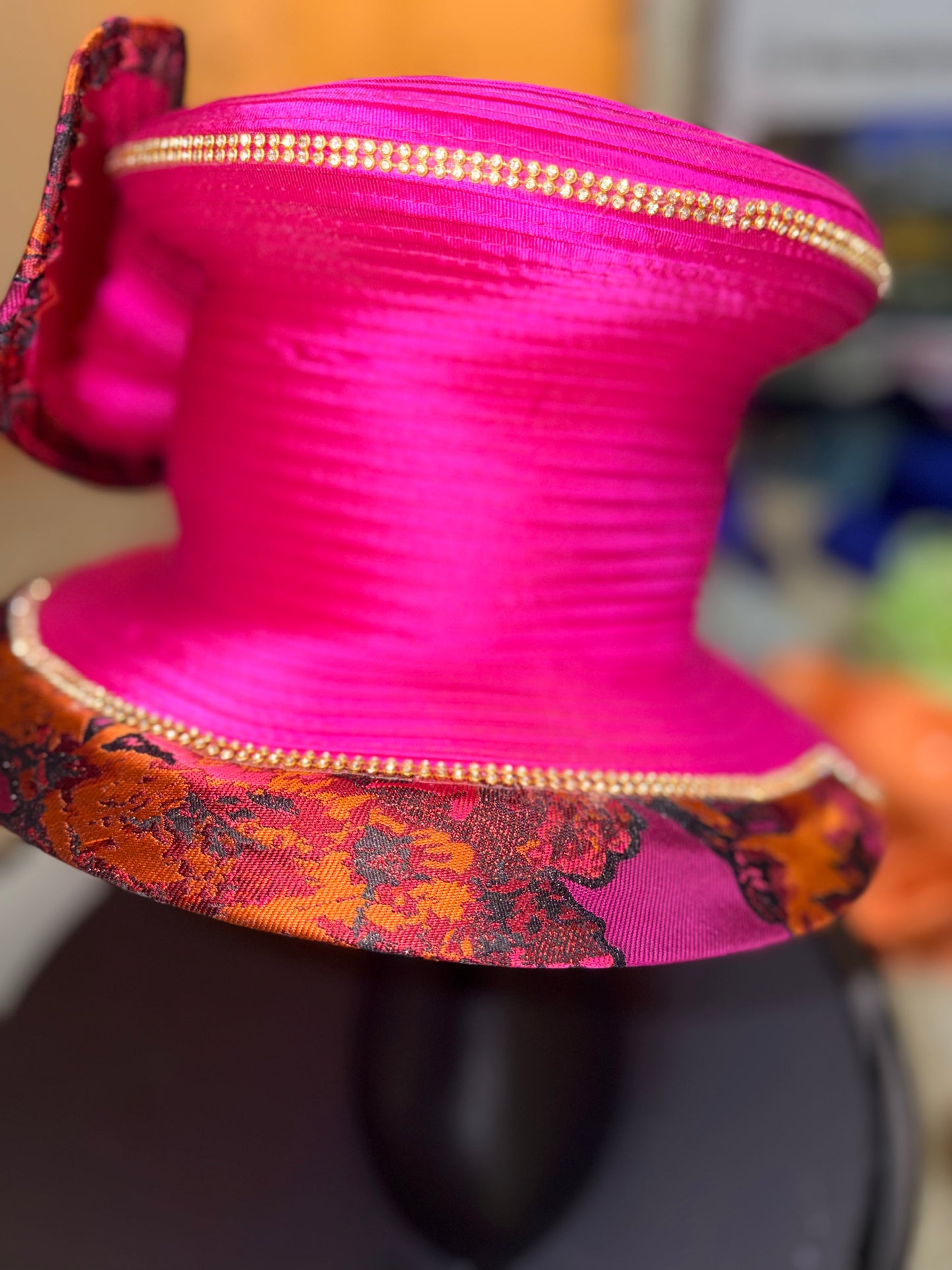 Fuchsia Floral Hat (flash sale)