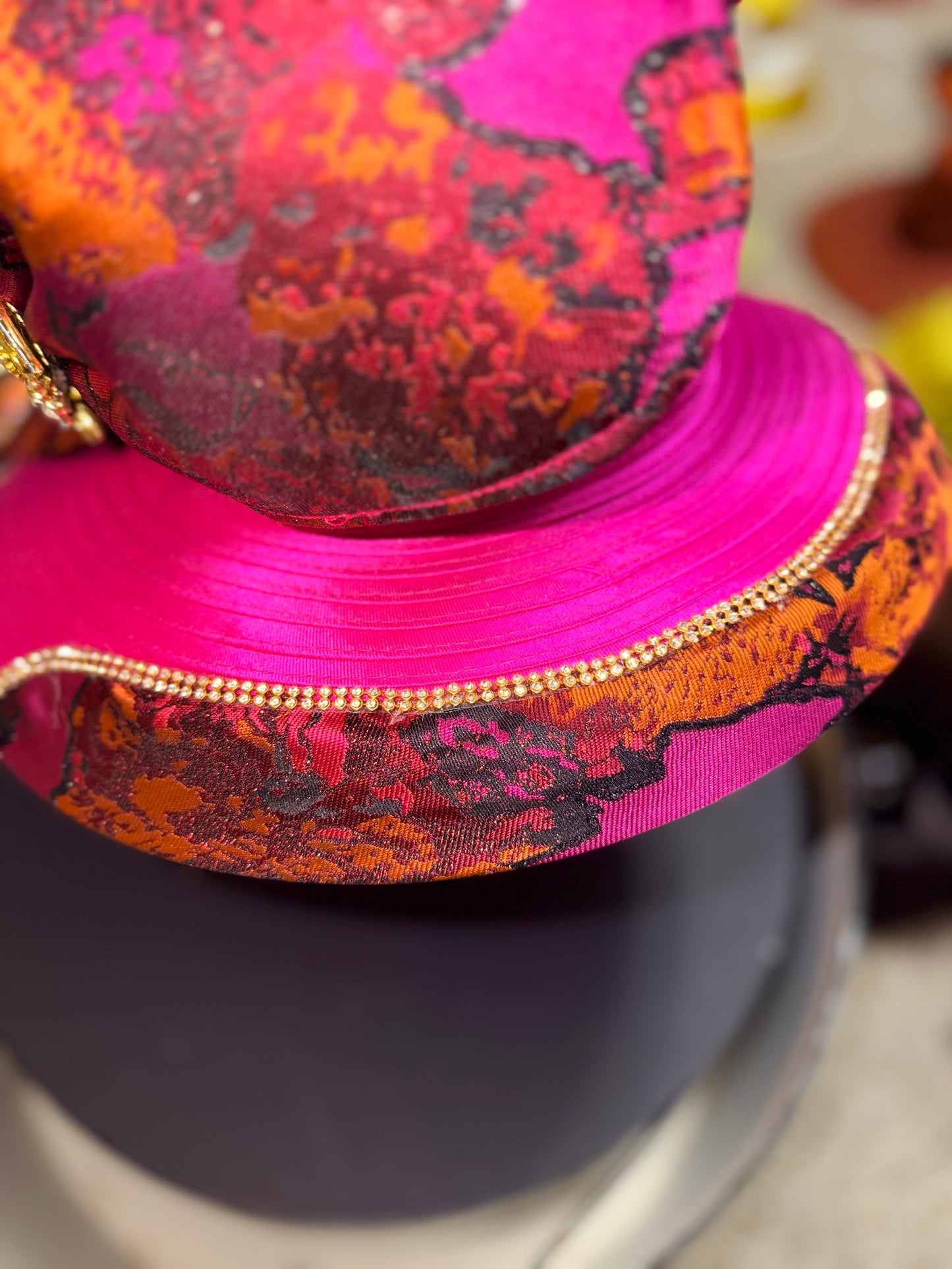 Fuchsia Floral Hat (flash sale)