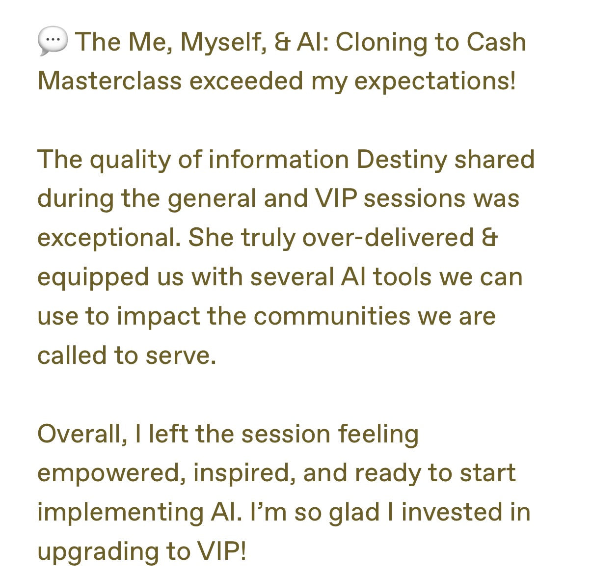 Clone to Cash AI Masterclass
