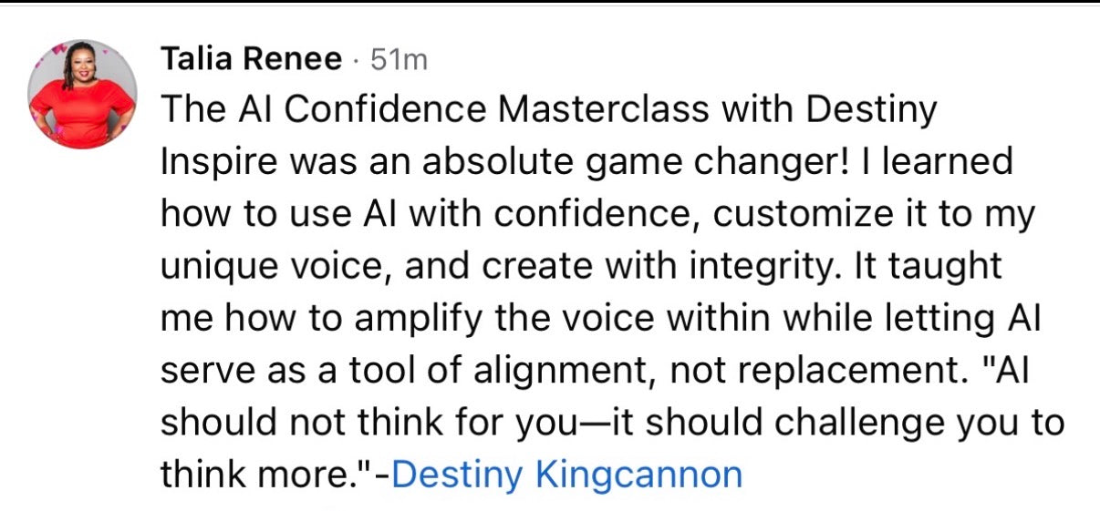 *NEW RELEASE* AI CONFIDENCE MASTERCLASS FOR LEADERS